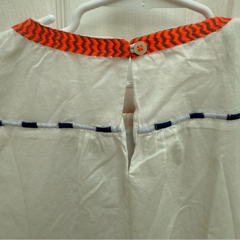Crewcuts White sleeveless Dress with Colorful Embroidery NWOT - Picture 6 of 9